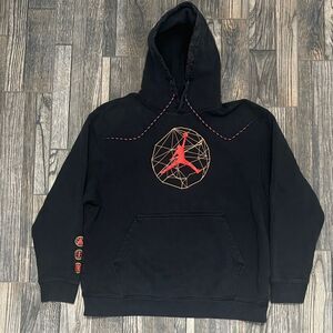 🔥🏀 Nike Air‎ Jordan Essential Mountainside Fleece Black Hoodie Y2K Men Size XL